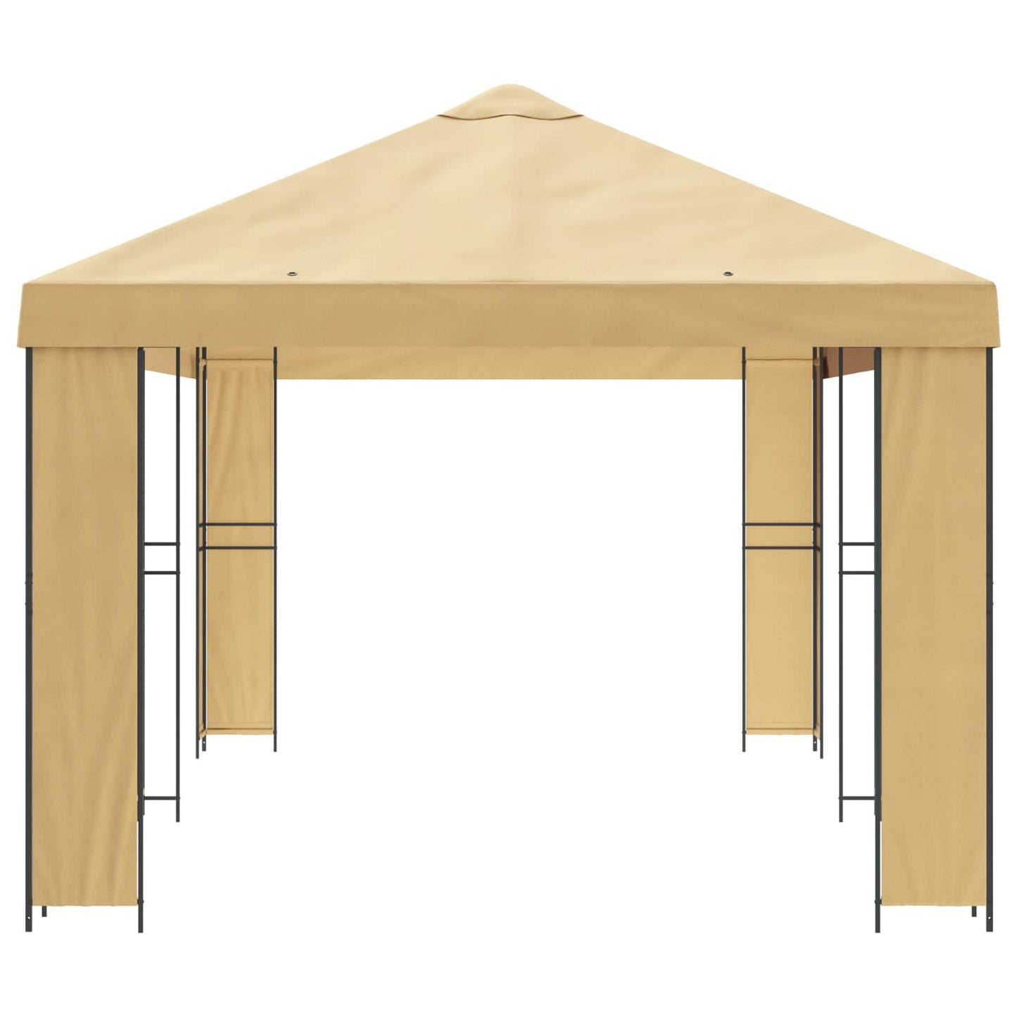 Gazebo da giardino 6 x 3 m Crema Poliestere e Acciaio 190