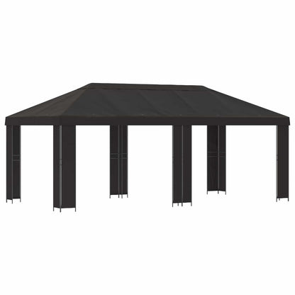Gazebo da giardino 6 x 3 m Antracite Poliestere e Acciaio 190
