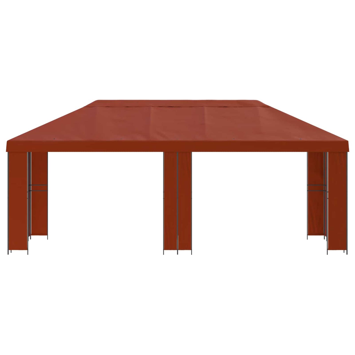 Gazebo da giardino 6 x 3 m Terracotta Poliestere e Acciaio 190