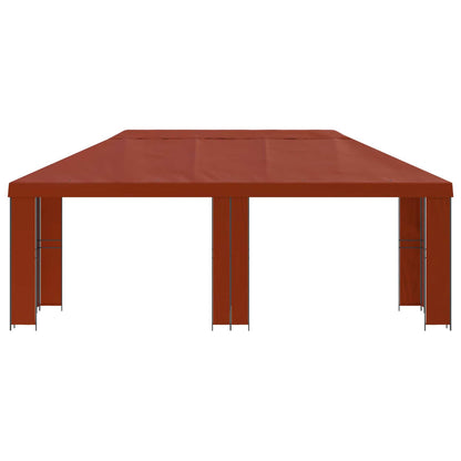 Gazebo da giardino 6 x 3 m Terracotta Poliestere e Acciaio 190
