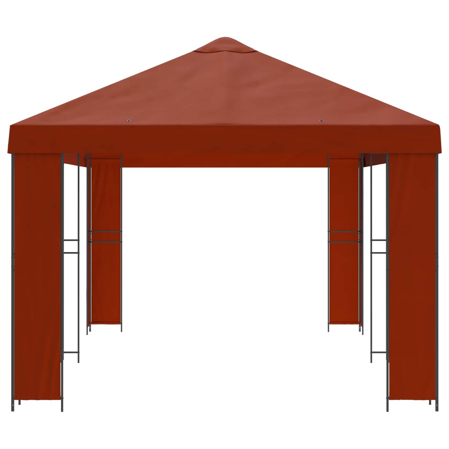 Gazebo da giardino 6 x 3 m Terracotta Poliestere e Acciaio 190
