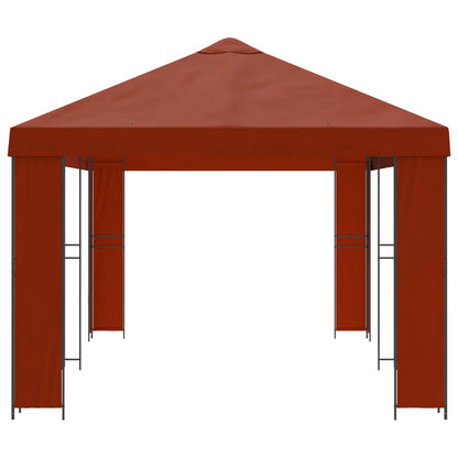 Gazebo da giardino 6 x 3 m Terracotta Poliestere e Acciaio 190