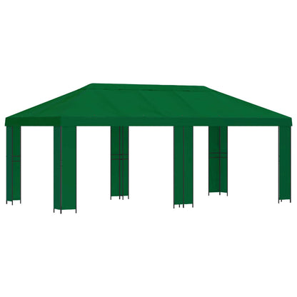 Gazebo da giardino 6 x 3 m Verde Poliestere e Acciaio 190