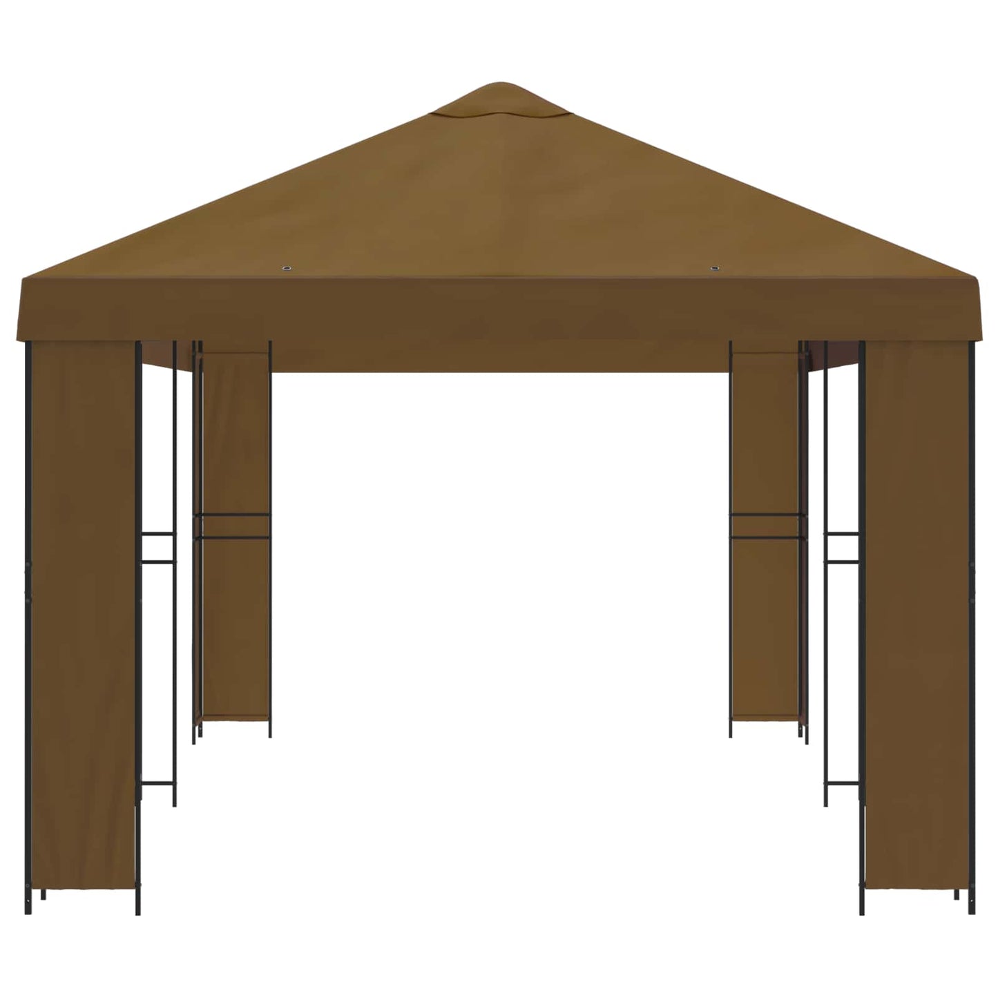 Gazebo da giardino 6 x 3 m Tortora Poliestere e Acciaio 190 | homemem39