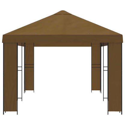 Gazebo da giardino 6 x 3 m Tortora Poliestere e Acciaio 190 | homemem39