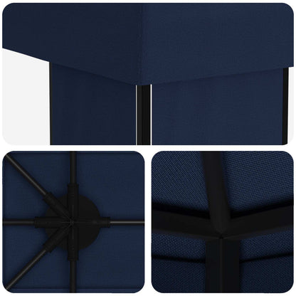 Gazebo da giardino 6 x 3 m Blu Poliestere e Acciaio 190