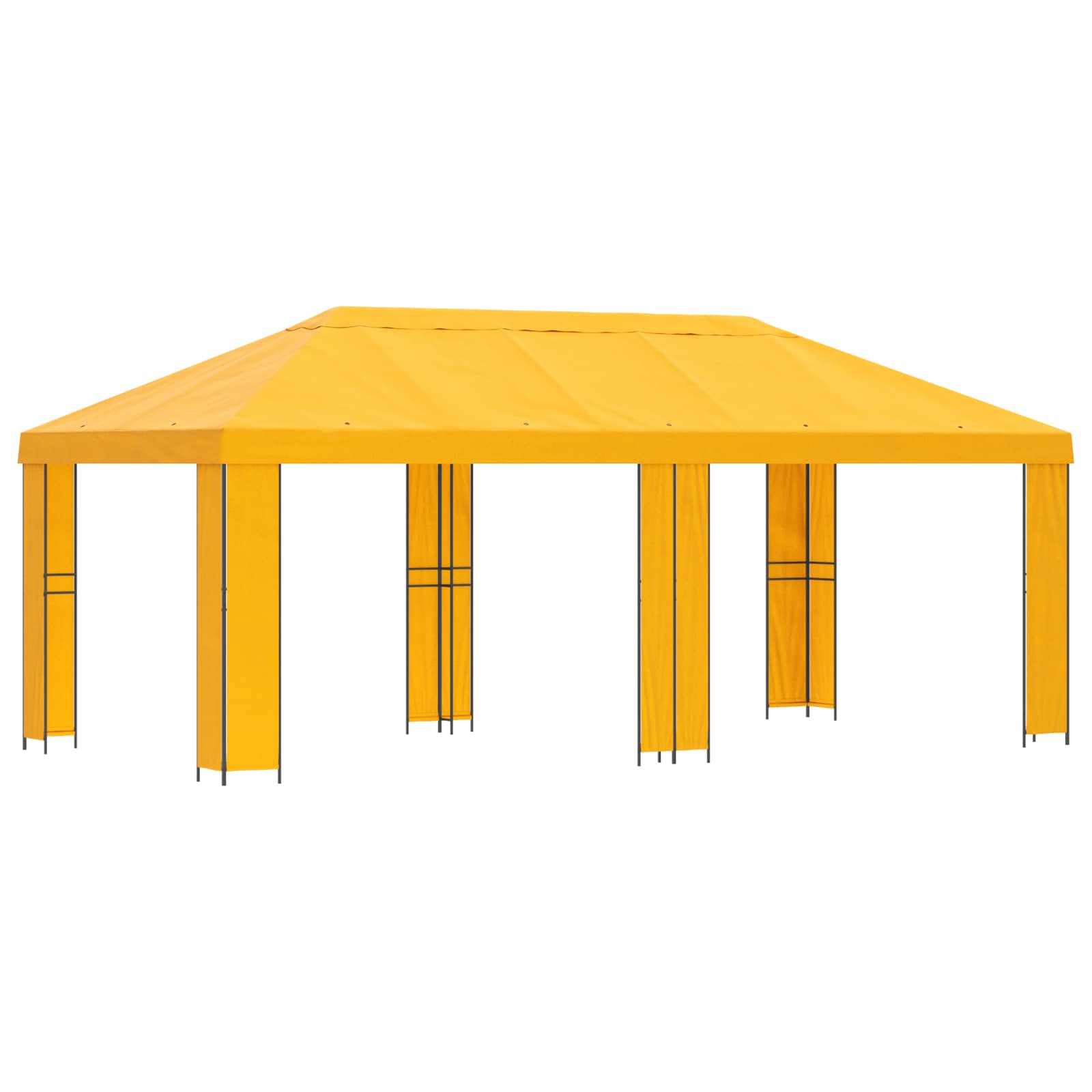 Gazebo da giardino 6 x 3 m Giallo Poliestere e Acciaio 190 | homemem39