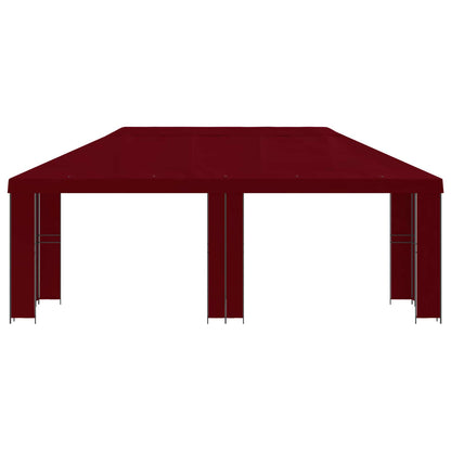 Gazebo da giardino 6 x 3 m Borgogna Poliestere e Acciaio 190