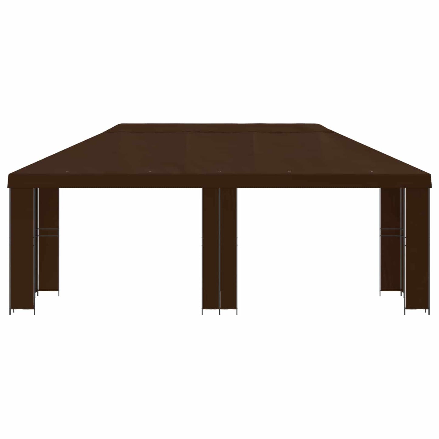 Gazebo da giardino 6 x 3 m Marrone Poliestere e Acciaio 190