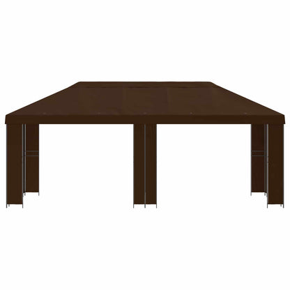Gazebo da giardino 6 x 3 m Marrone Poliestere e Acciaio 190