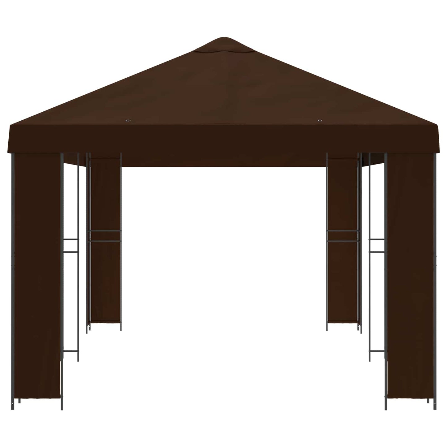 Gazebo da giardino 6 x 3 m Marrone Poliestere e Acciaio 190