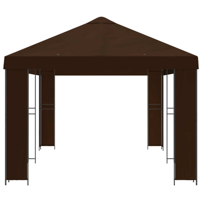 Gazebo da giardino 6 x 3 m Marrone Poliestere e Acciaio 190