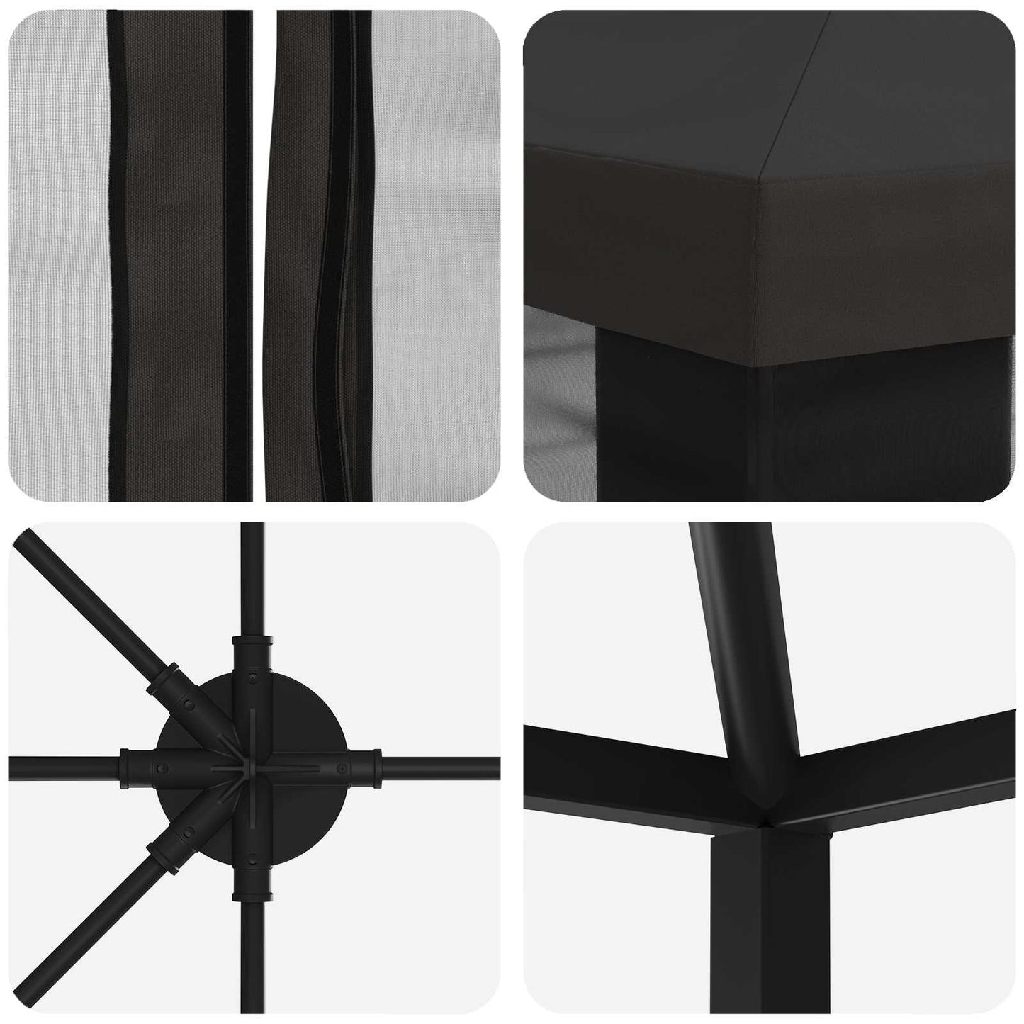 Gazebo con pareti laterali 6 x 3 m Antracite | homemem39