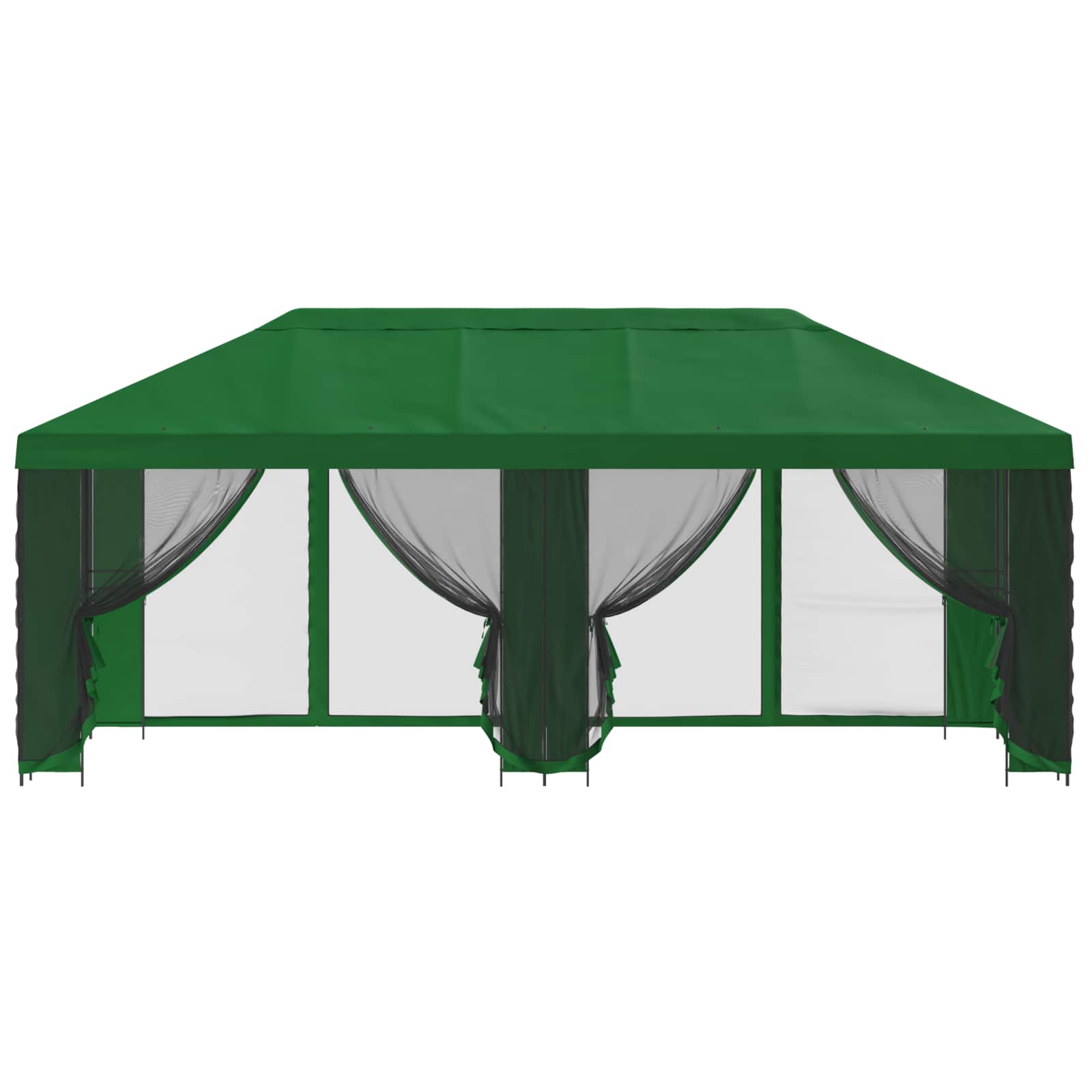 Gazebo con pareti laterali 6 x 3 m Verde Poliestere e Acciaio | homemem39
