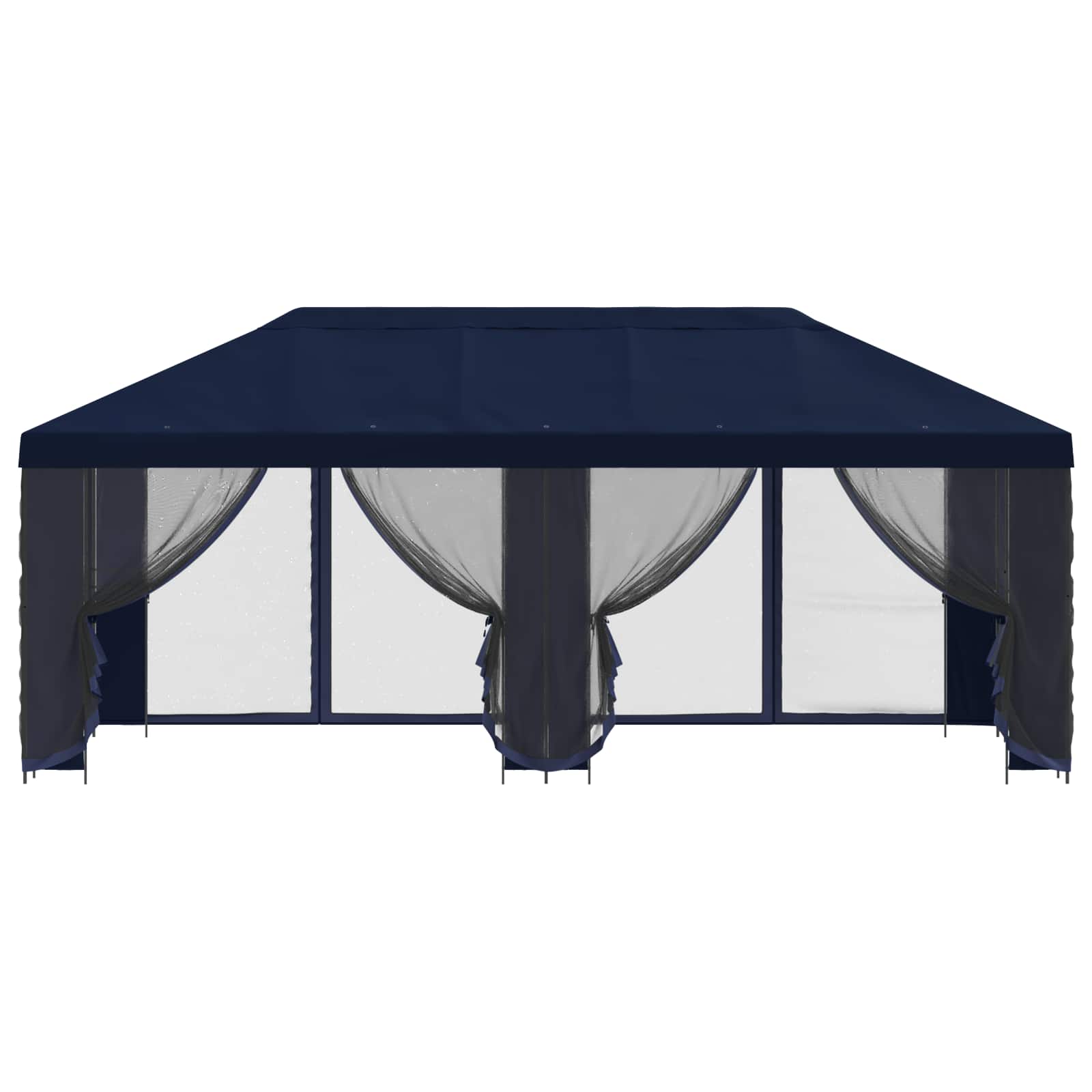 Gazebo con pareti laterali 6 x 3 m Blu Poliestere e Acciaio 190 | homemem39