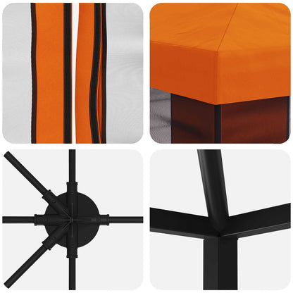 Gazebo con pareti laterali 6 x 3 m Arancione | homemem39