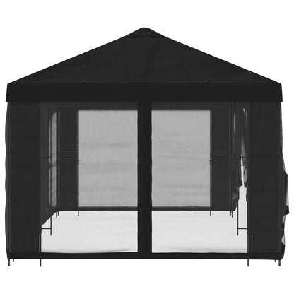 Gazebo con pareti laterali 6 x 3 m Nero Poliestere e Acciaio | homemem39