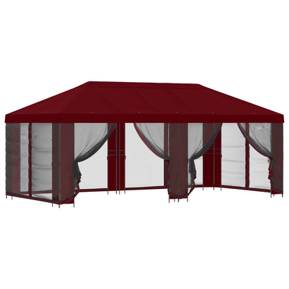 Gazebo con pareti laterali 6 x 3 m Borgogna
