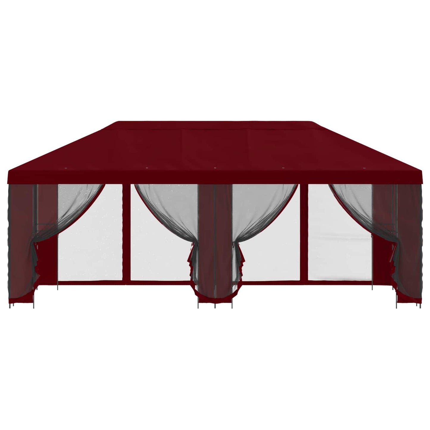 Gazebo con pareti laterali 6 x 3 m Borgogna
