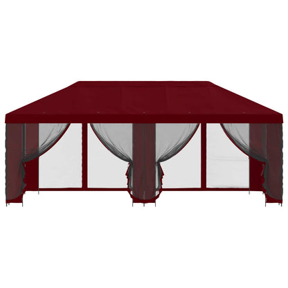 Gazebo con pareti laterali 6 x 3 m Borgogna