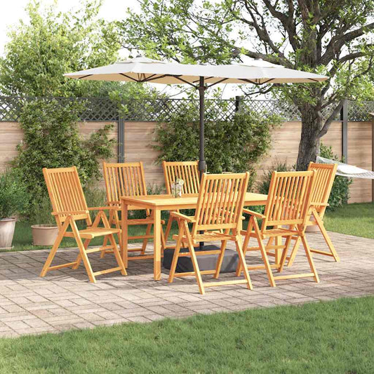 Set da Pranzo per Giardino 7 pcs Marrone - homemem39
