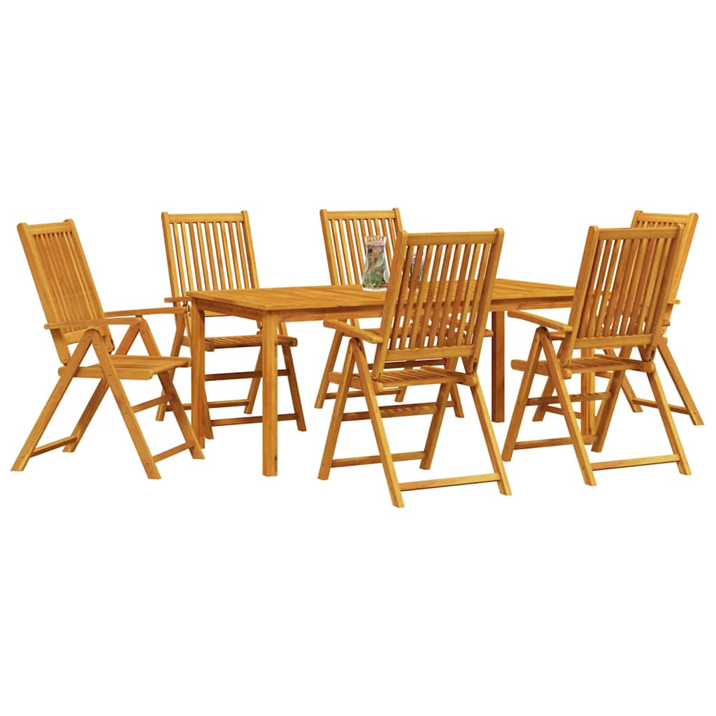 Set da Pranzo per Giardino 7 pcs Marrone - homemem39
