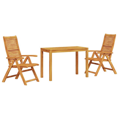 Set da Pranzo per Giardino 3 pcs Marrone