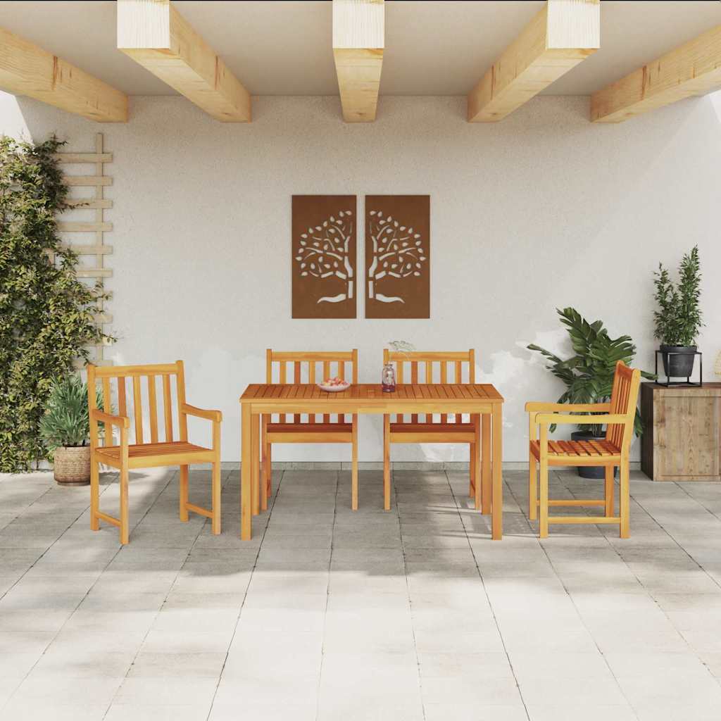 Set da Pranzo per Giardino 5 pcs Marrone | homemem39