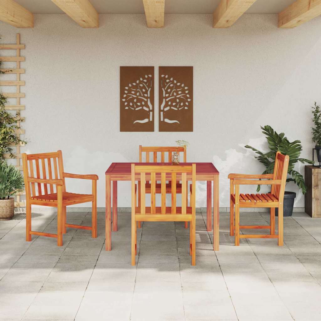 Set da Pranzo per Giardino 5 pcs Marrone
