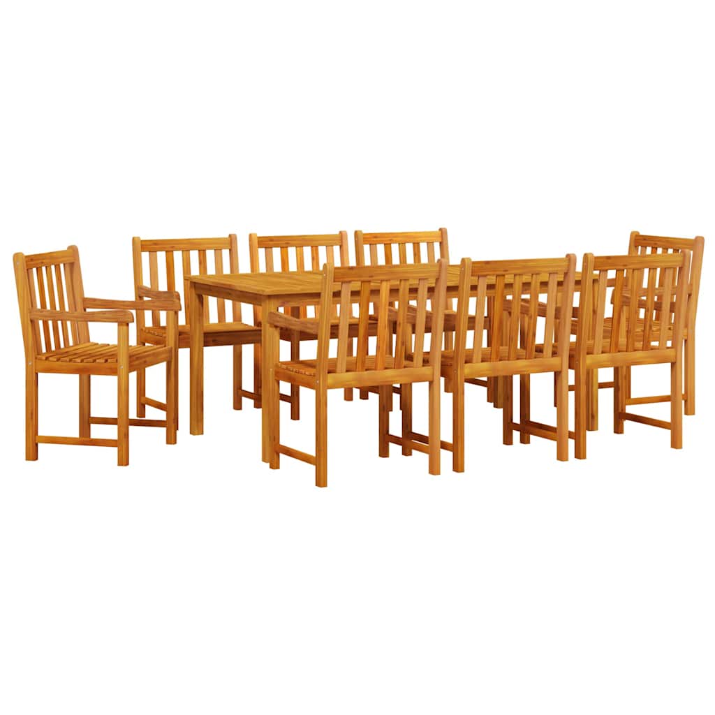 Set da Pranzo per Giardino 9 pcs Marrone
