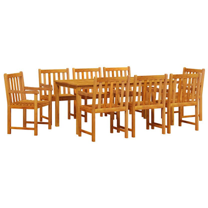 Set da Pranzo per Giardino 9 pcs Marrone
