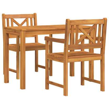 Set da Pranzo per Giardino 3 pcs Marrone
