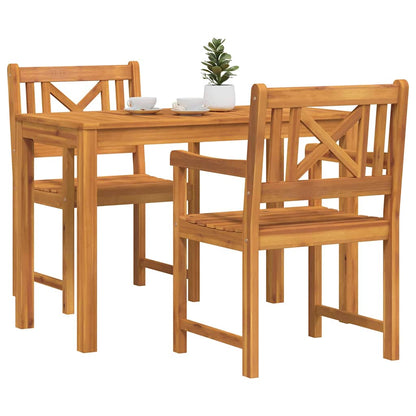 Set da Pranzo per Giardino 3 pcs Marrone