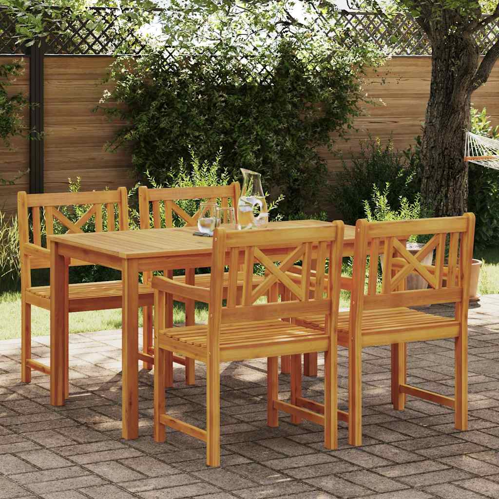 Set da Pranzo per Giardino 5 pcs Marrone | homemem39