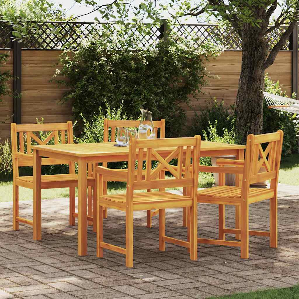 Set da Pranzo per Giardino 5 pcs Marrone - homemem39