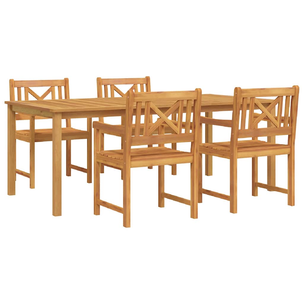 Set da Pranzo per Giardino 5 pcs Marrone - homemem39