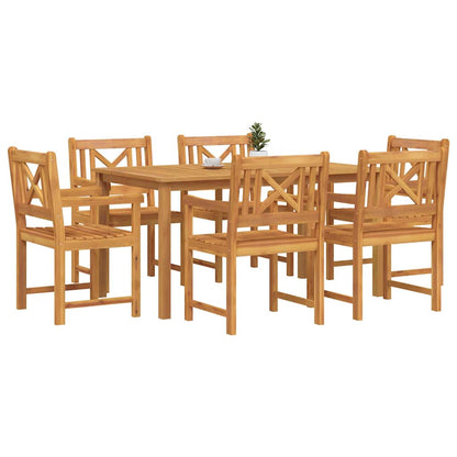 Set da Pranzo per Giardino 7 pcs Marrone - homemem39
