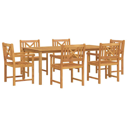Set da Pranzo per Giardino 7 pcs Marrone - homemem39