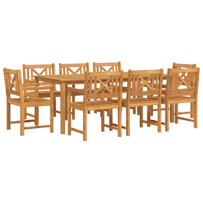 Set da Pranzo per Giardino 9 pcs Marrone