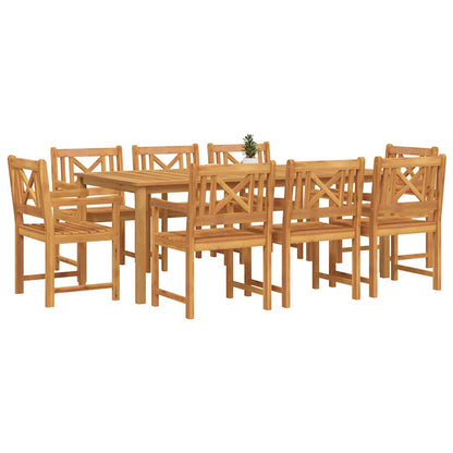 Set da Pranzo per Giardino 9 pcs Marrone