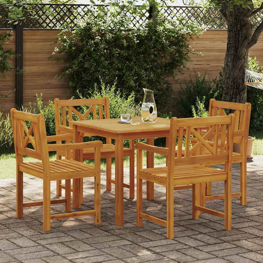 Set da Pranzo per Giardino 5 pcs Marrone - homemem39