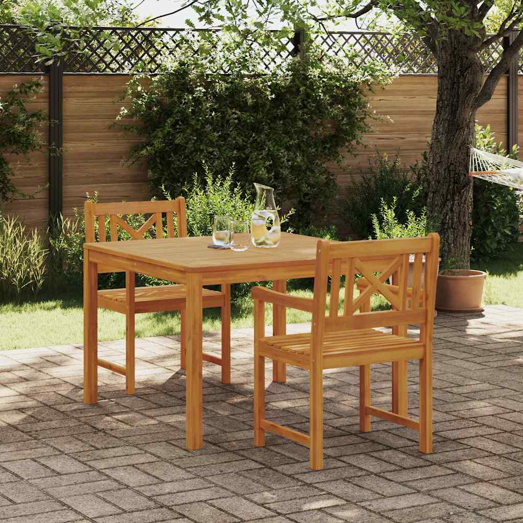 Set da Pranzo per Giardino 3 pcs Marrone - homemem39