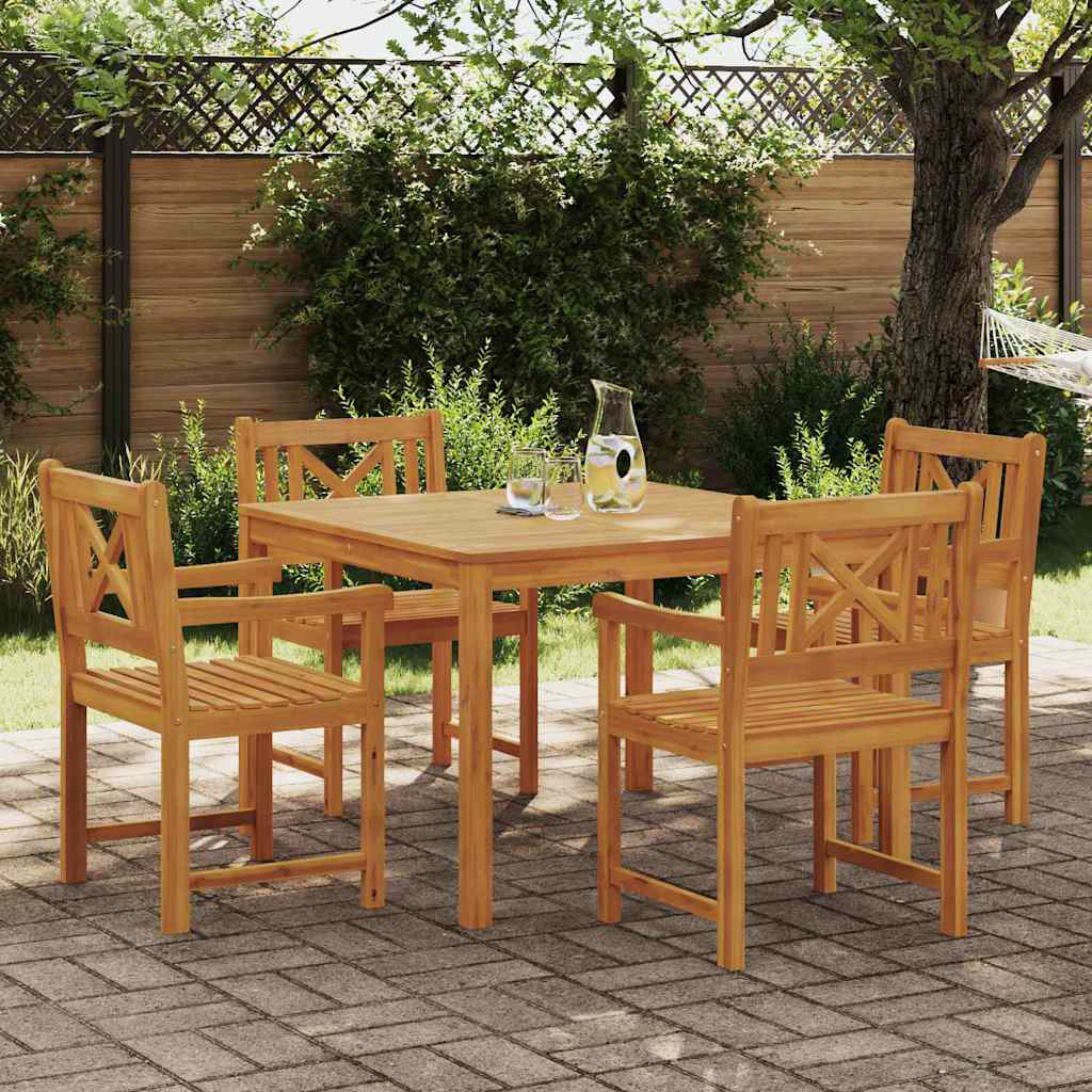 Set da Pranzo per Giardino 5 pcs Marrone - homemem39