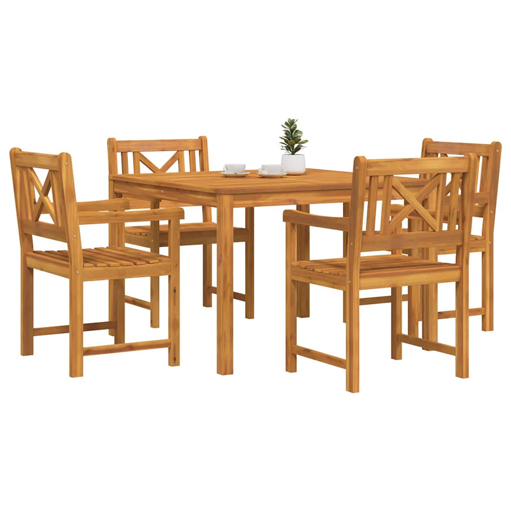 Set da Pranzo per Giardino 5 pcs Marrone - homemem39