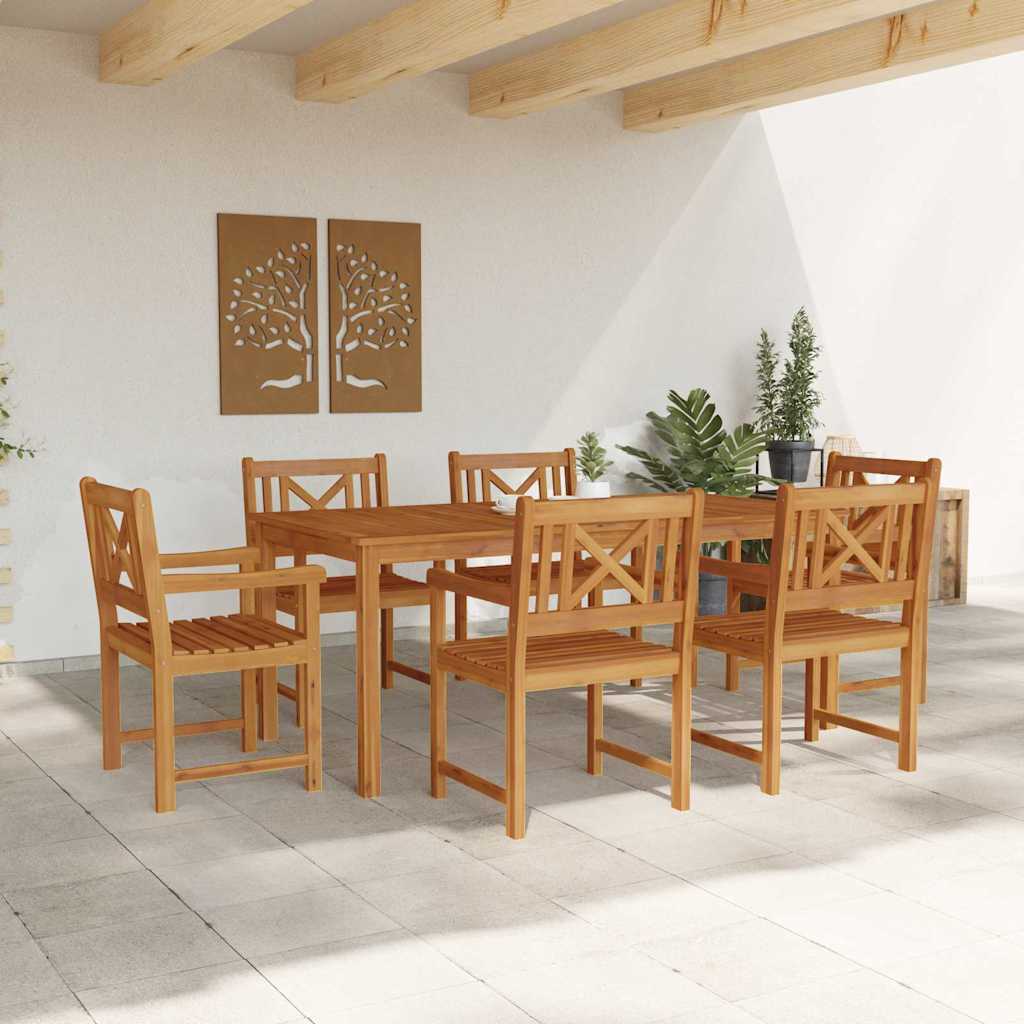 Set da Pranzo per Giardino 7 pcs Marrone