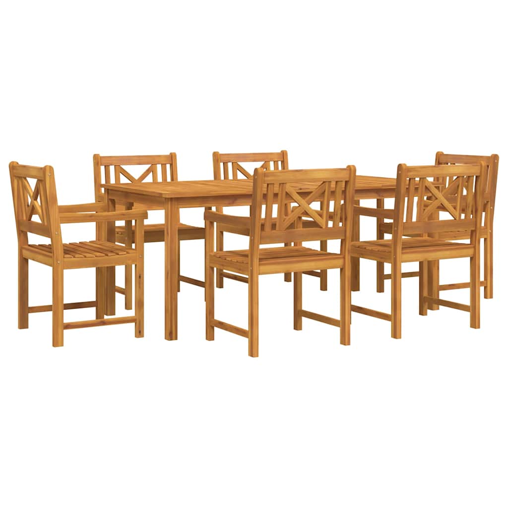 Set da Pranzo per Giardino 7 pcs Marrone