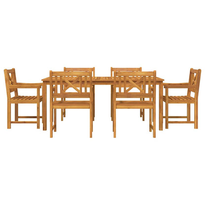 Set da Pranzo per Giardino 7 pcs Marrone