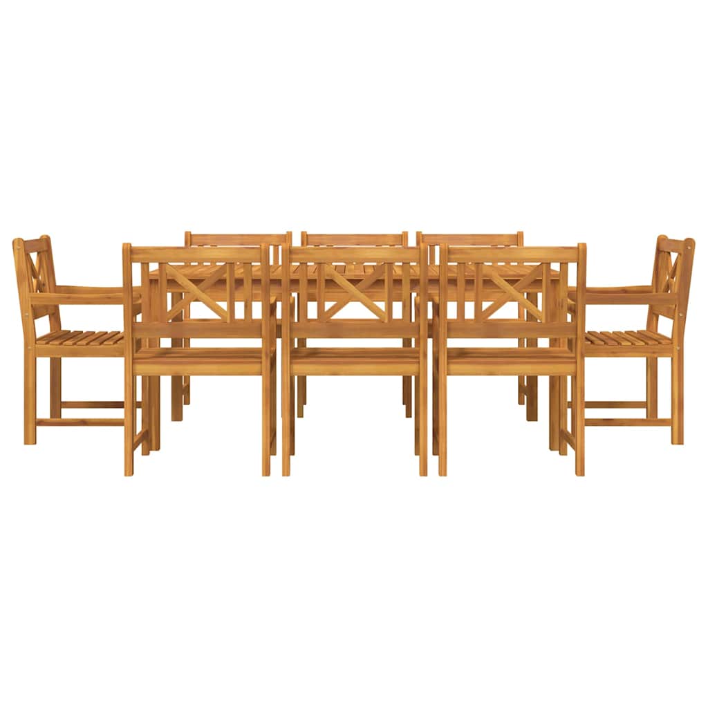 Set da Pranzo per Giardino 9 pcs Marrone