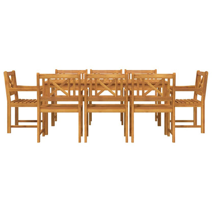 Set da Pranzo per Giardino 9 pcs Marrone