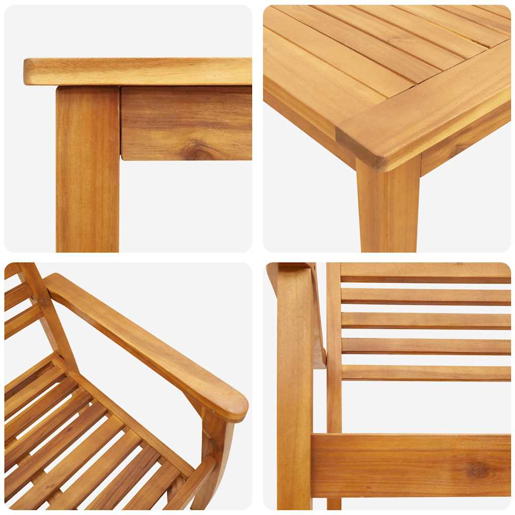 Set da Pranzo per Giardino 3 pcs Marrone